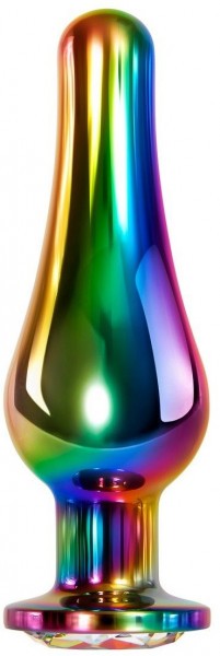 Радужная металлическая пробка Rainbow Metal Plug Large - 12,9 см.