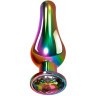 Радужная металлическая пробка Rainbow Metal Plug Large - 12,9 см.