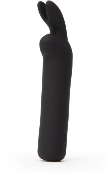 Черная вибропуля с ушками Rechargeable Rabbit Ears Bullet Vibrator