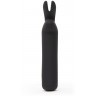 Черная вибропуля с ушками Rechargeable Rabbit Ears Bullet Vibrator