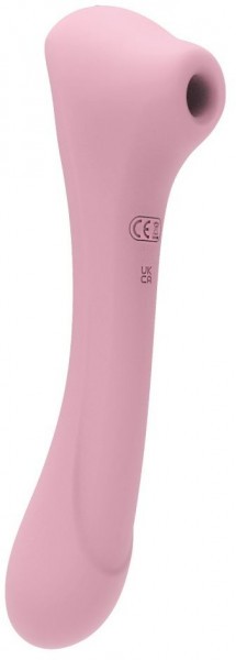 Нежно-розовый двусторонний стимулятор Daisy Massager - 20,2 см.