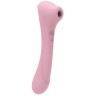 Нежно-розовый двусторонний стимулятор Daisy Massager - 20,2 см.