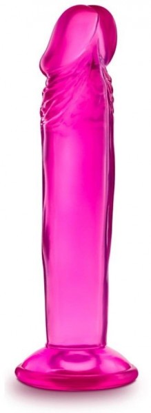 Розовый анальный фаллоимитатор Sweet N Small 6 Inch Dildo With Suction Cup - 16,5 см.