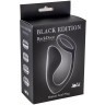 Чёрное эрекционное кольцо с анальной пробкой Button Anal Plug