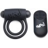 Черное эрекционное виброкольцо 28X Remote Control Vibrating Cock Ring   Bullet