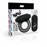 Черное эрекционное виброкольцо 28X Remote Control Vibrating Cock Ring   Bullet