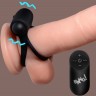 Черное эрекционное виброкольцо 28X Remote Control Vibrating Cock Ring   Bullet