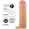 Телесная насадка-удлинитель на пенис Bunion - 16,5 см.