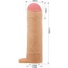 Телесная насадка-удлинитель на пенис Bunion - 16,5 см.