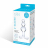 Прозрачная анальная пробка-елочка с 3 шариками Butt Plug with Tapere Base - 11 см.