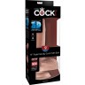 Телесный фаллоимитатор на присоске 9  Triple Density Cock with Balls - 24,1 см.
