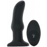 Черная вибропробка Model M Curved Rimming Plug with Remote - 15 см.