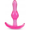Розовая анальная пробка Curvy Anal Plug - 8,4 см.