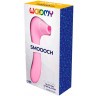 Розовый стимулятор Smoooch Clitoral Suction   Vibration - 18,6 см.