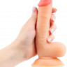 Телесный реалистичный фаллоимитатор Erowoman - 18 см.