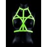 Портупея Bra Harness с неоновым эффектом - размер L-XL