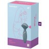 Серый вибромассажер Mini Wand-er - 16 см.