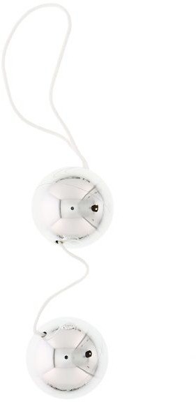 Серебристые шарики VIBRATONE DUO BALLS SILVER BLISTERCARD