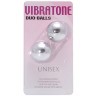 Серебристые шарики VIBRATONE DUO BALLS SILVER BLISTERCARD