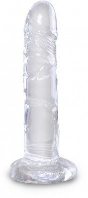 Прозрачный фаллоимитатор King Cock Clear 6 Cock - 18,4 см.