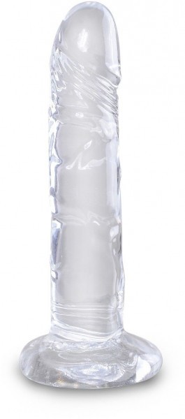 Прозрачный фаллоимитатор King Cock Clear 6 Cock - 18,4 см.