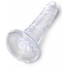 Прозрачный фаллоимитатор King Cock Clear 6 Cock - 18,4 см.