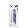 Прозрачный фаллоимитатор King Cock Clear 6 Cock - 18,4 см.