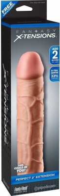 Телесная насадка Fantasy X-tensions Perfect 2  Extension - 20,3 см.