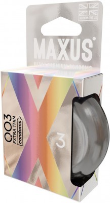 Экстремально тонкие презервативы в железном кейсе MAXUS Extreme Thin - 3 шт.