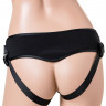 Страпон с 2 насадками и вибрацией UniStrap - 20 и 18 см.