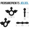 Черное эрекционное кольцо с крыльями Rooster Jeliel Angel