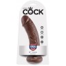 Коричневый фаллоимитатор 8  Cock - 20,3 см.