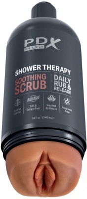 Мастурбатор-вагина цвета карамели Shower Therapy Soothing Scrub