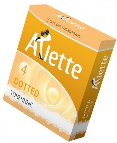Презервативы Arlette Dotted с точечной текстурой - 3 шт.