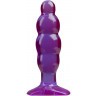 Фиолетовая рельефная анальная пробка SpectraGels Purple Anal Stuffer - 14 см.