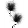 Зажимы на соски с черными пуховыми кисточками Sweet Caress Feather Nipple Clumps