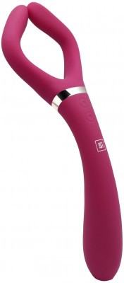 Бордовый двусторонний стимулятор Aster - 28,2 см.