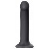 Черный фаллос на присоске Silicone Bendable Dildo XL - 20 см.