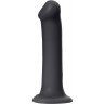 Черный фаллос на присоске Silicone Bendable Dildo XL - 20 см.