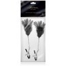 Зажимы для сосков с черными перьями Sweet Caress Feather Nipple Clumps
