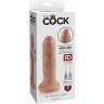 Телесный необрезанный фаллоимитатор на присоске 6  Uncut Cock - 16,5 см.