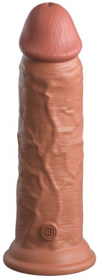 Кофейный фаллоимитатор 8  Silicone Dual Density Cock - 22,8 см.