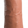 Кофейный фаллоимитатор 8  Silicone Dual Density Cock - 22,8 см.