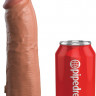 Кофейный фаллоимитатор 8  Silicone Dual Density Cock - 22,8 см.