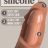 Кофейный фаллоимитатор 8  Silicone Dual Density Cock - 22,8 см.