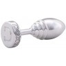 Серебристая анальная втулка Doxy Ribbed Butt Plug - 10,5 см.