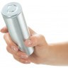 Серебристая анальная втулка Doxy Ribbed Butt Plug - 10,5 см.