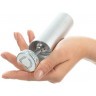 Серебристая анальная втулка Doxy Ribbed Butt Plug - 10,5 см.