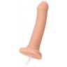 Телесный фаллос с имитацией эякуляции Silicon Cum Dildo L - 19,6 см.