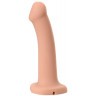 Телесный фаллос с имитацией эякуляции Silicon Cum Dildo L - 19,6 см.